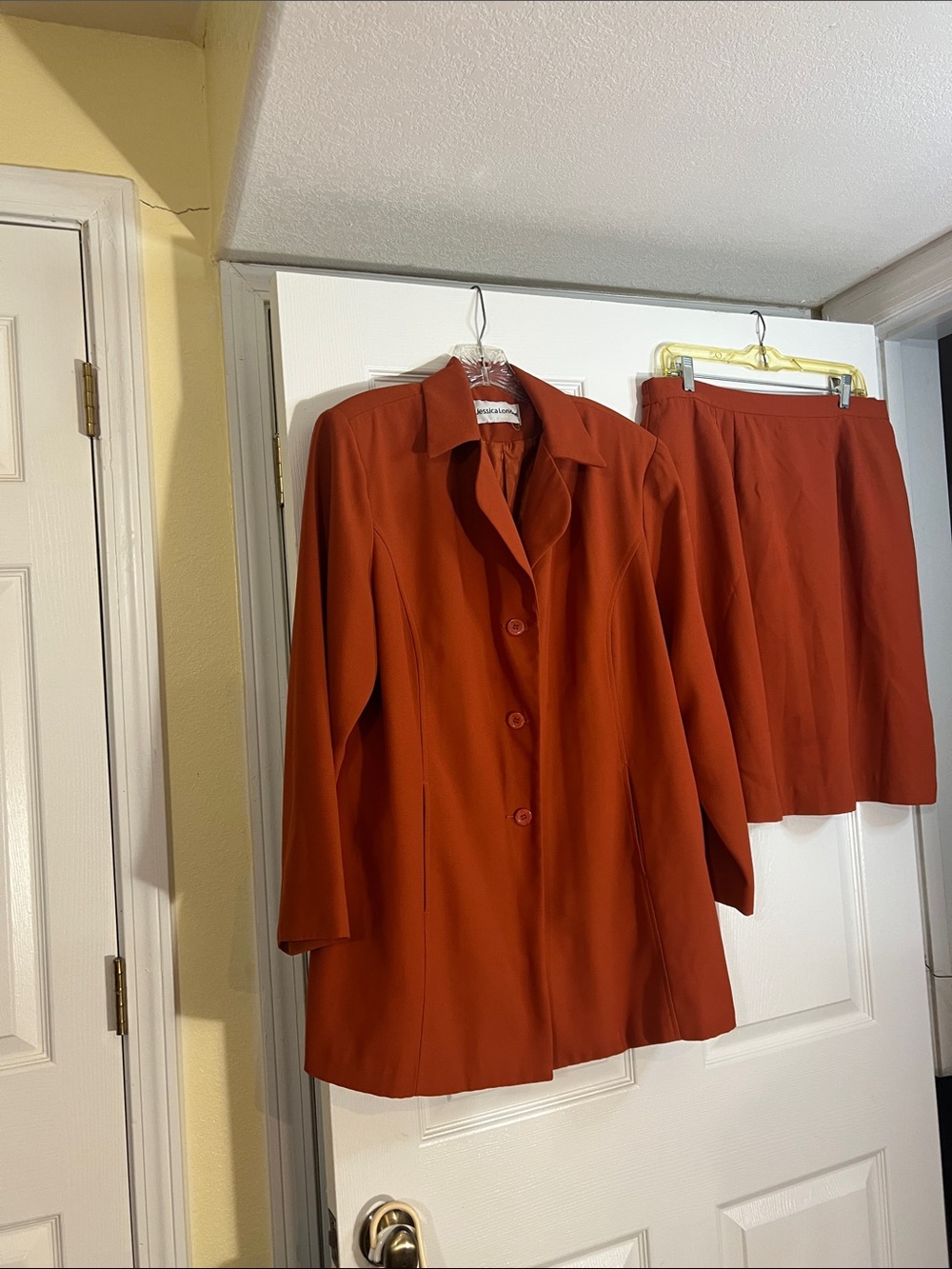 Jessica London Two-Piece Rust Orange Skirt Set